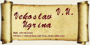 Vekoslav Ugrina vizit kartica